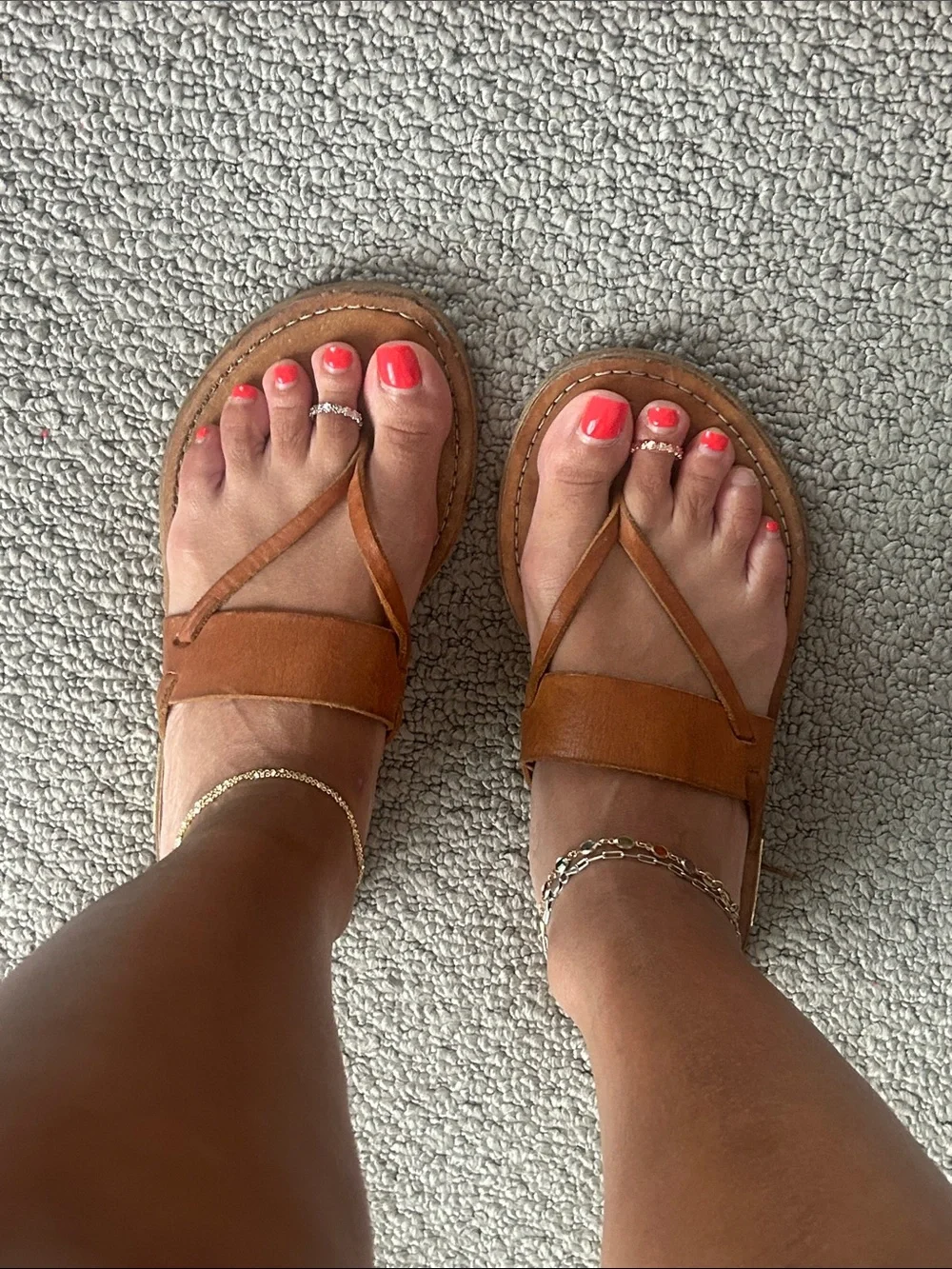 Isabel Marant Etoile Bartolomé Tan Leather Thong Sandals